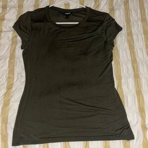 Express Women's Olive Green Top